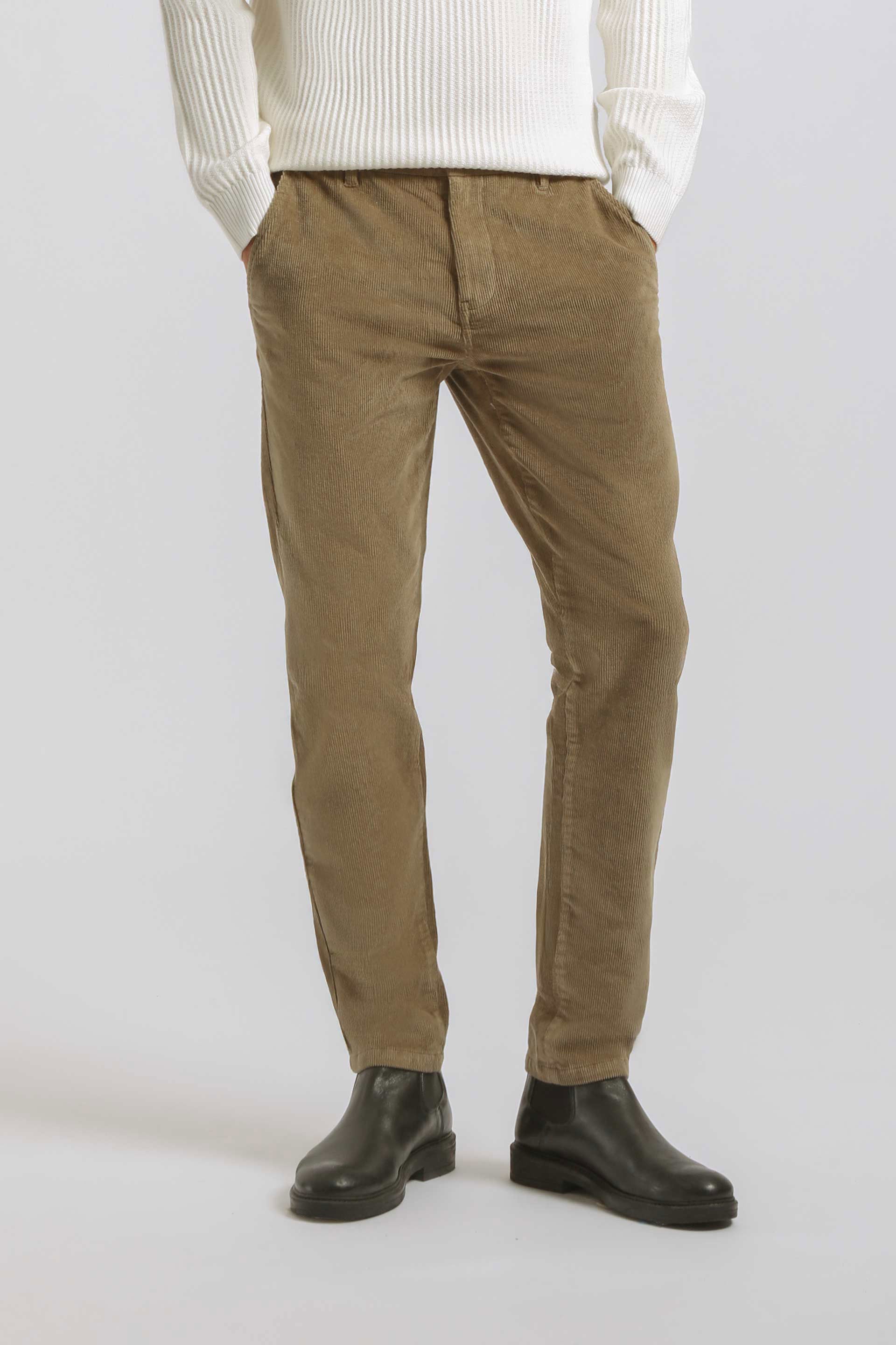 Pantaloni chino di velluto|Colore:Beige