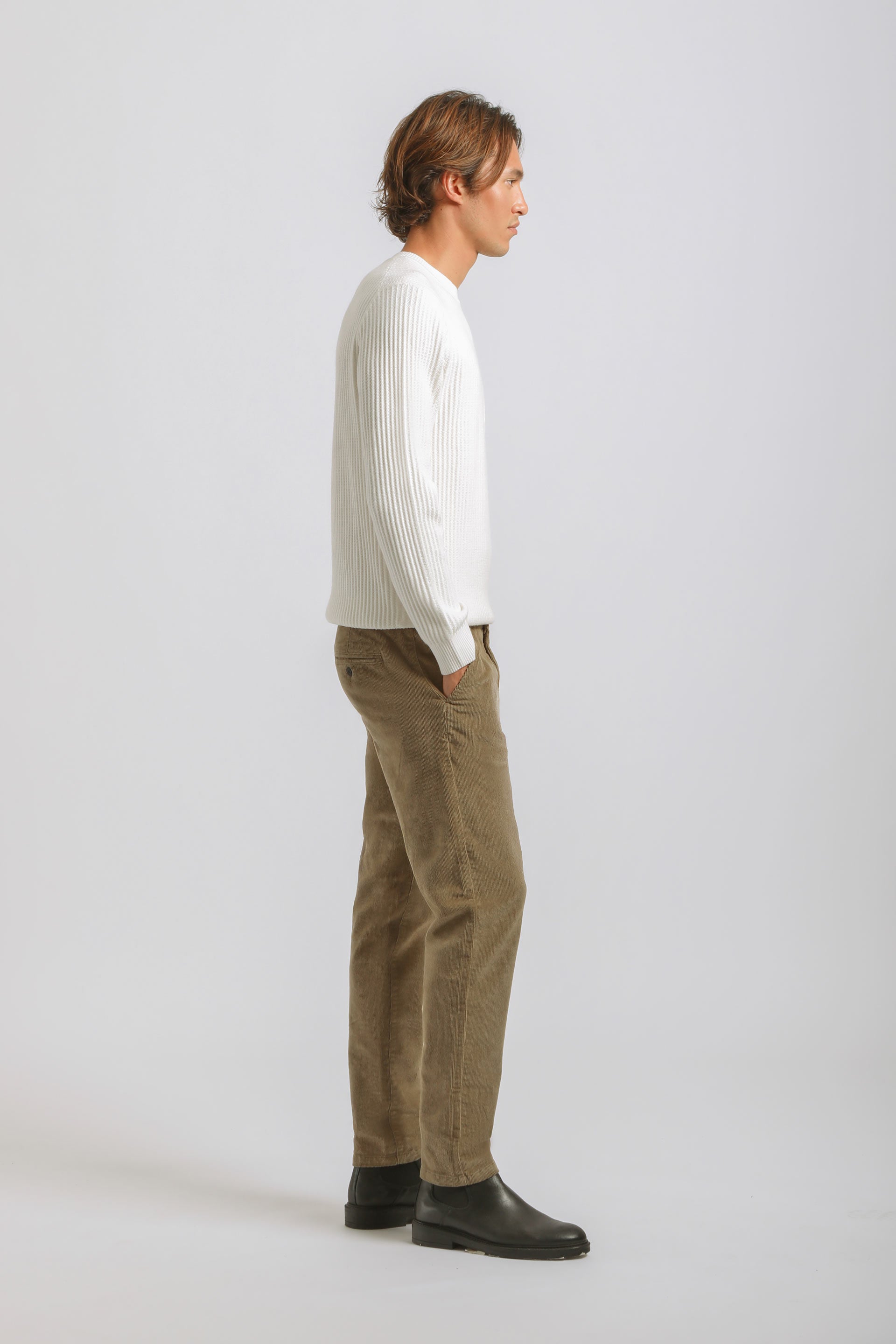 Pantaloni chino di velluto|Colore:Beige