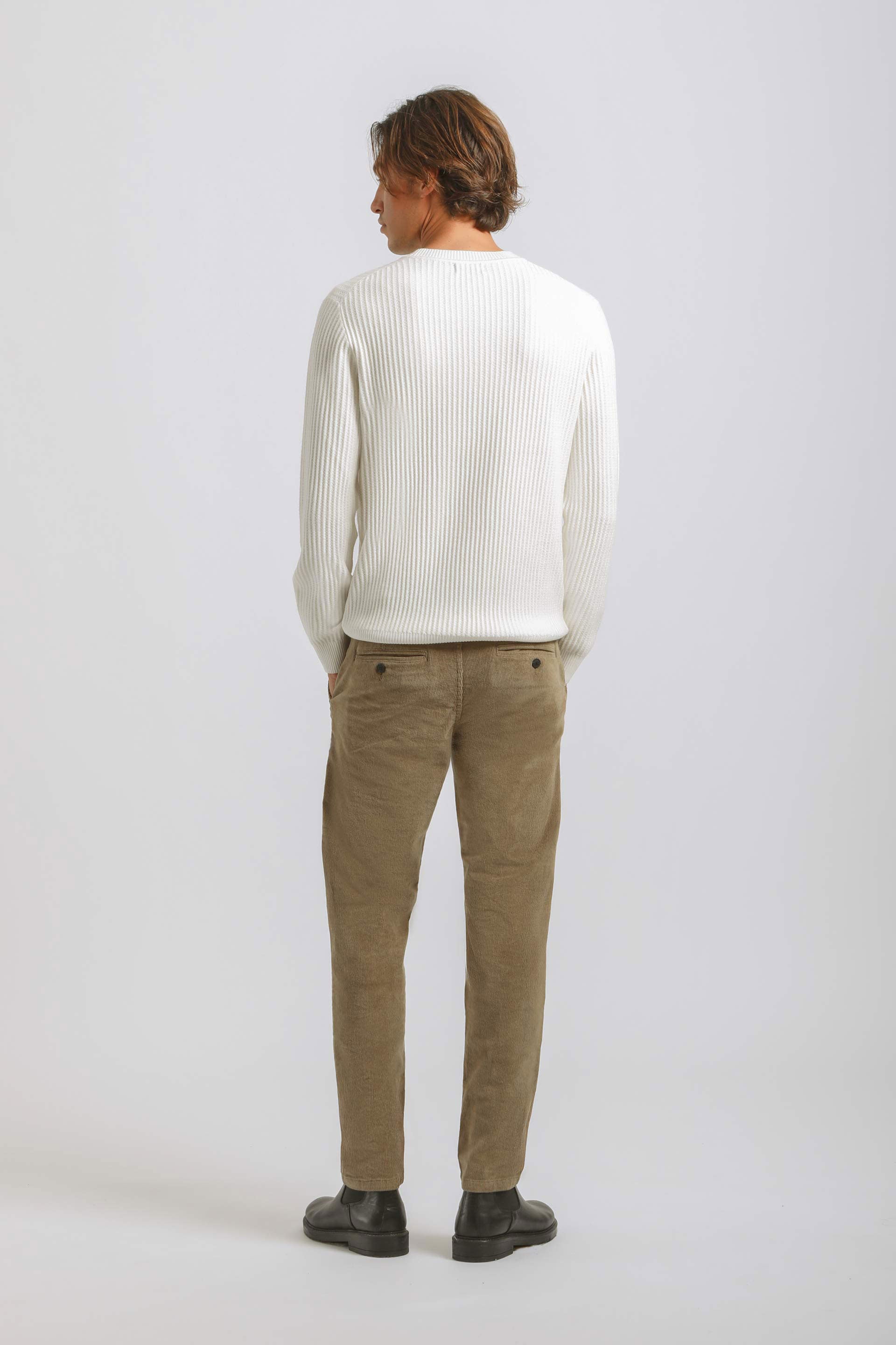 Pantaloni chino di velluto|Colore:Beige