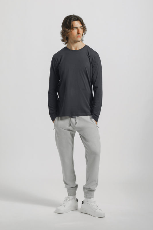 Jogger in felpa|Colore:Grigio chiaro melange