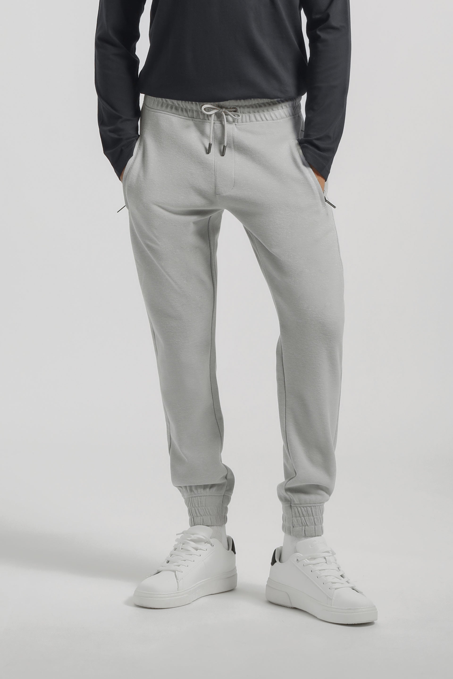 Jogger in felpa|Colore:Grigio chiaro melange
