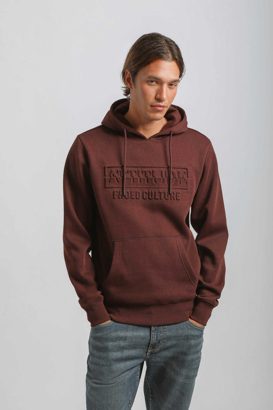 Felpa con cappuccio con stampa|Colore:Vinaccio