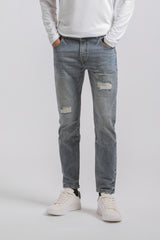 Jeans skinny fit con strappi|Colore:Jeans