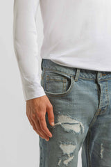 Jeans skinny fit con strappi|Colore:Jeans