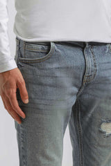 Jeans skinny fit con strappi|Colore:Jeans