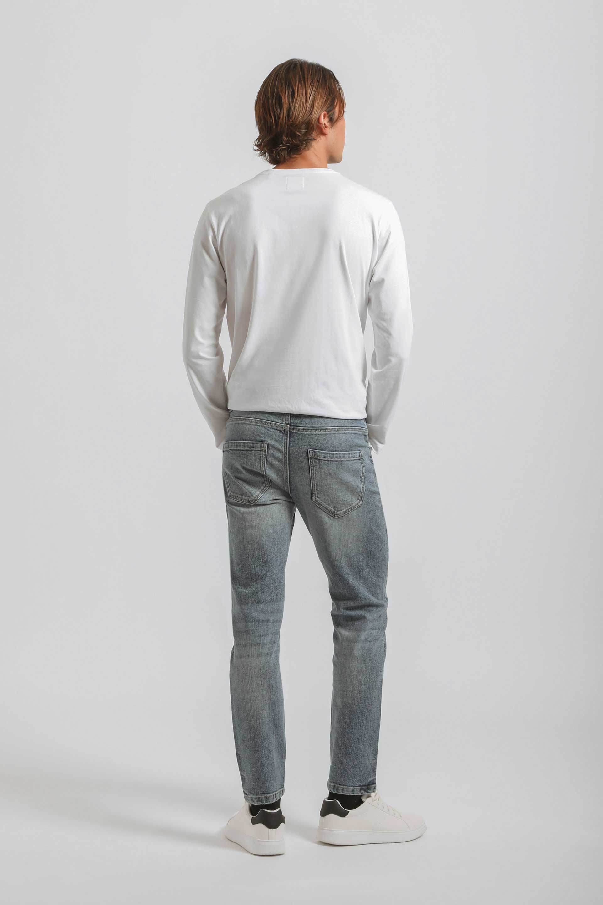 Jeans skinny fit con strappi|Colore:Jeans