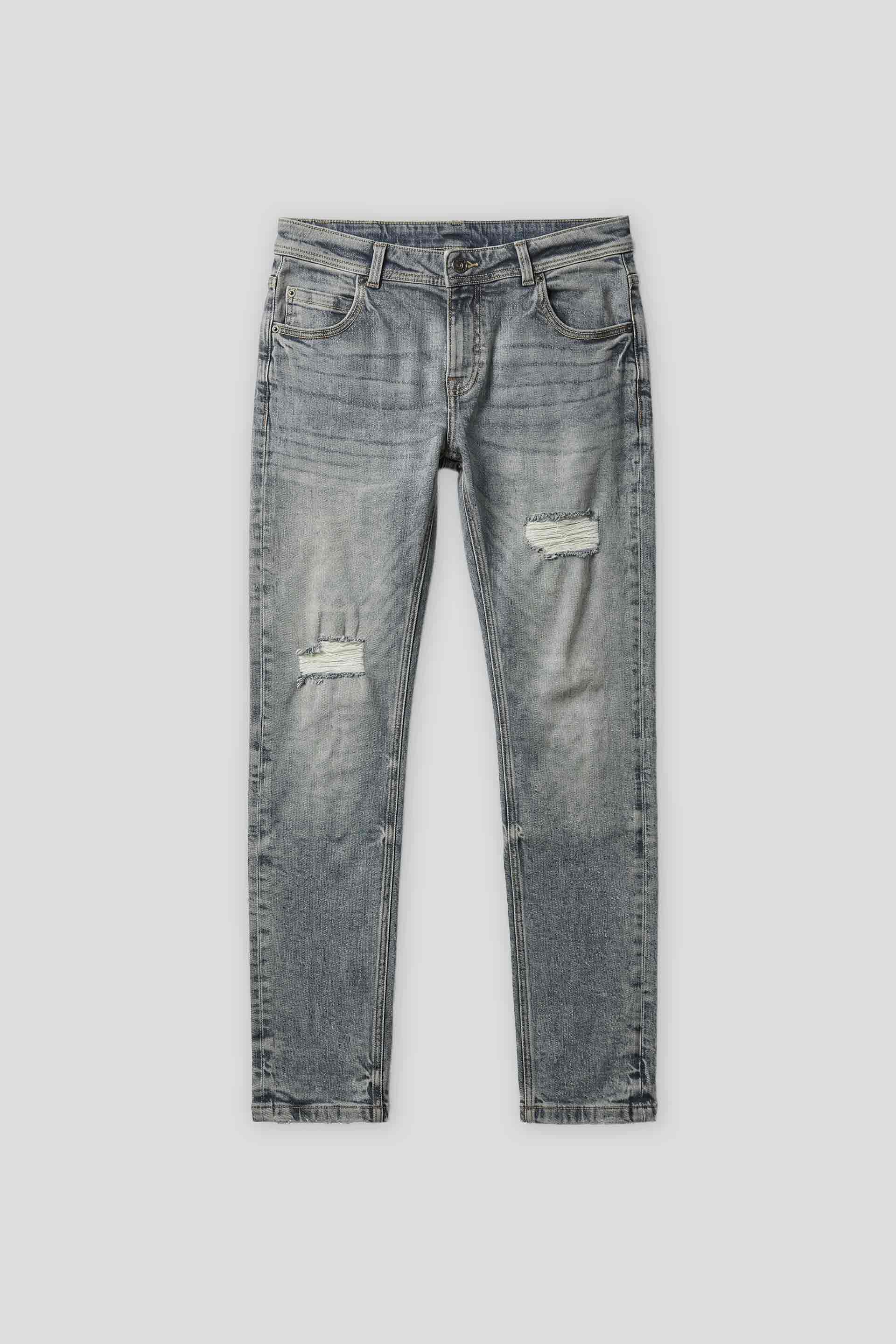 Jeans skinny fit con strappi|Colore:Jeans