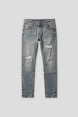 Jeans skinny fit con strappi|Colore:Jeans