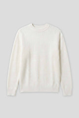Maglia girocollo a coste|Colore:Off white