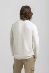 Maglia girocollo in viscosa|Colore:Off white