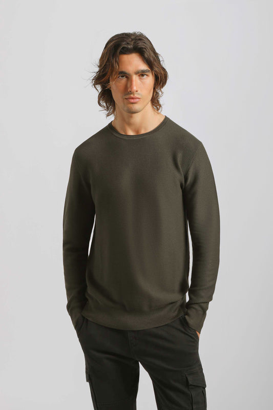 Maglia girocollo in viscosa|Colore:Verde bosco