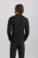 Cardigan in viscosa con zip|Colore:Blue