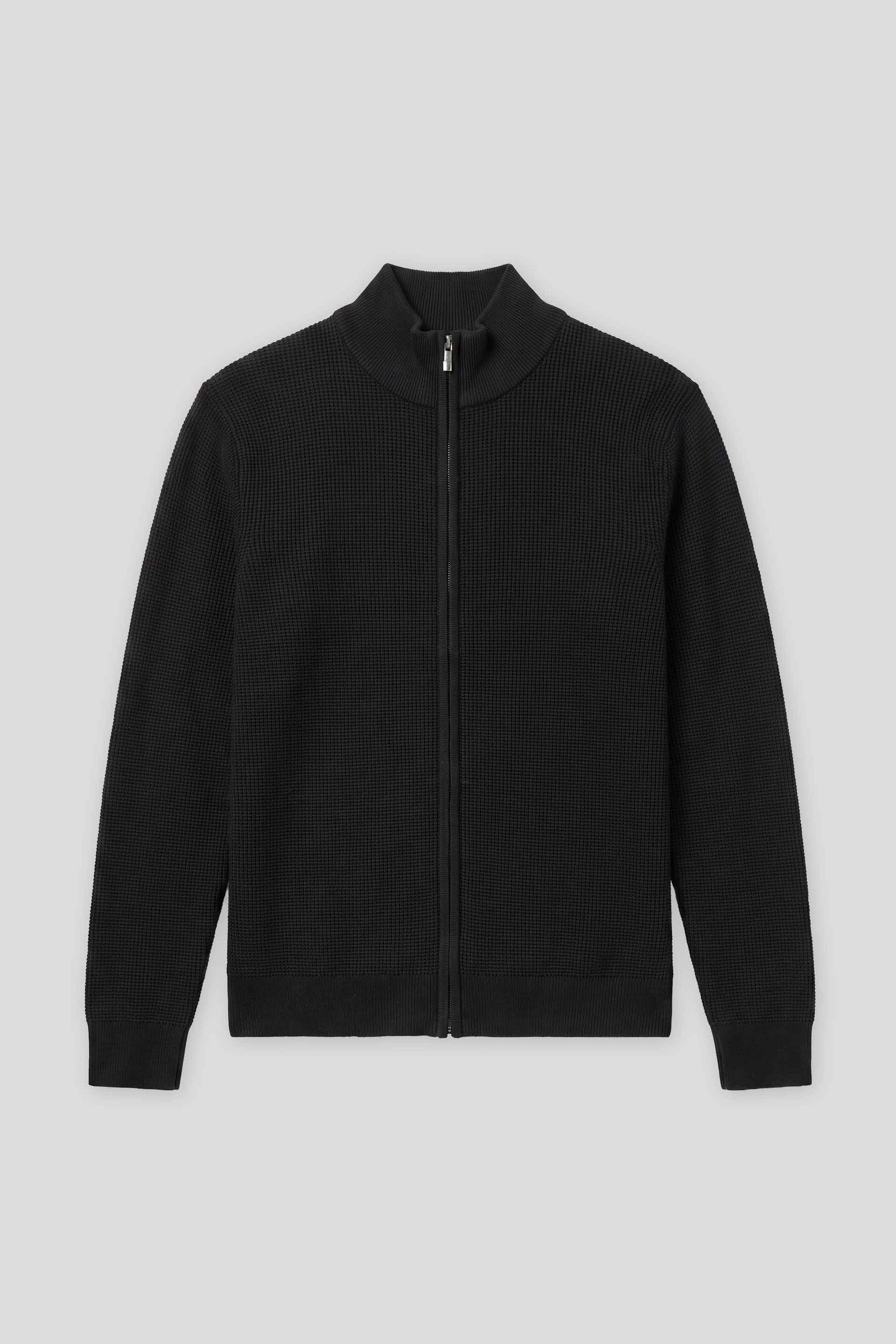 Cardigan in viscosa con zip|Colore:Blue