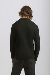 Polo manica lunga|Colore:Nero