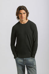 Maglia girocollo strutturata|Colore:Blue