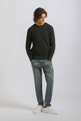 Maglia girocollo strutturata|Colore:Blue