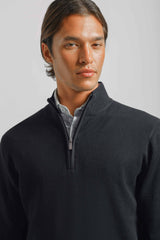 Cardigan mezza zip collo lupetto|Colore:Blue
