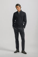 Cardigan mezza zip collo lupetto|Colore:Blue