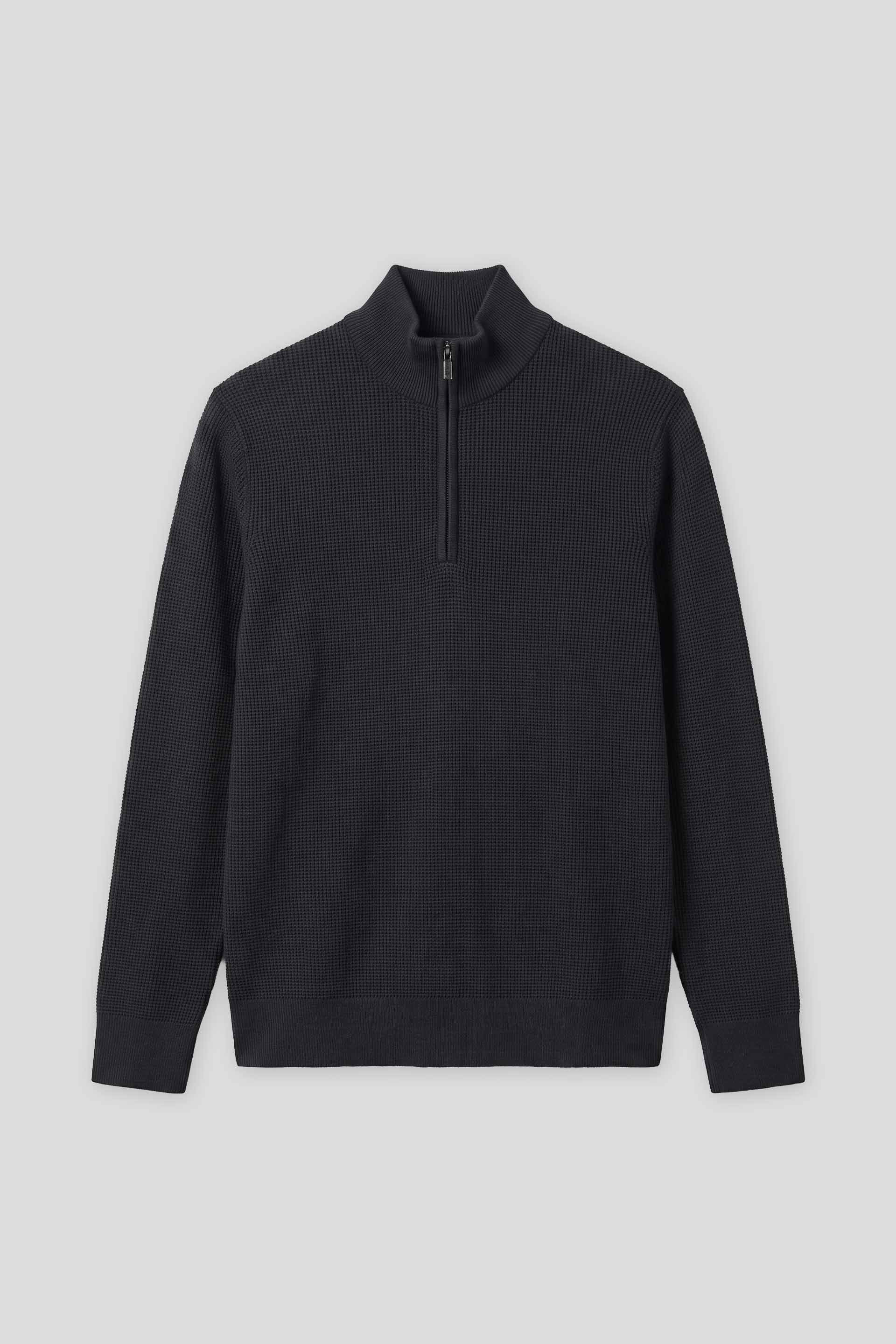 Cardigan mezza zip collo lupetto|Colore:Blue