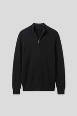 Cardigan mezza zip collo lupetto|Colore:Nero