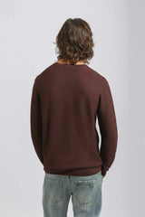 Maglia girocollo strutturata|Colore:Vinaccio