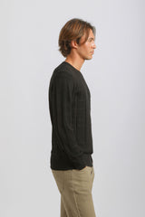 Maglia girocollo strutturata|Colore:Nero