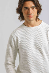 Maglia girocollo 100% cotone|Colore:Off white