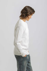 Maglia girocollo 100% cotone|Colore:Off white