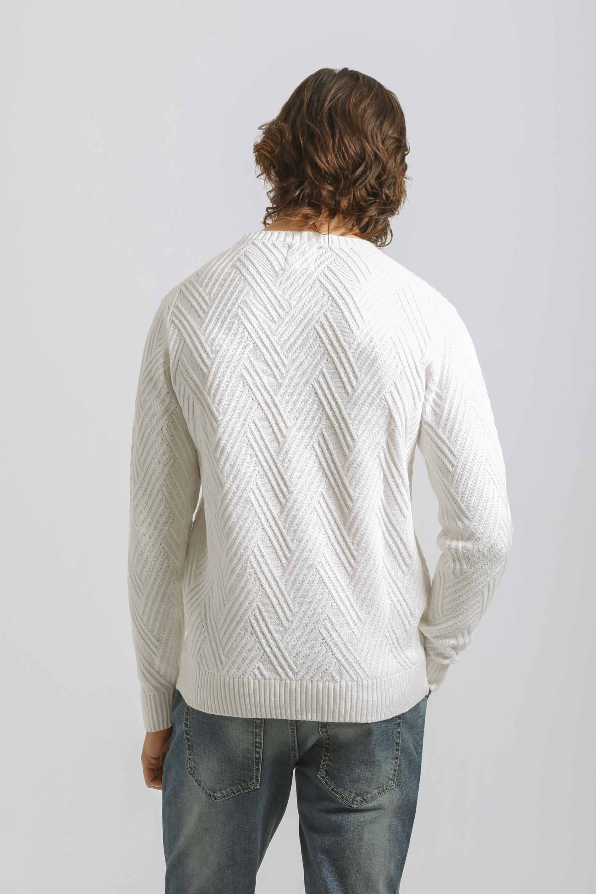 Maglia girocollo 100% cotone|Colore:Off white