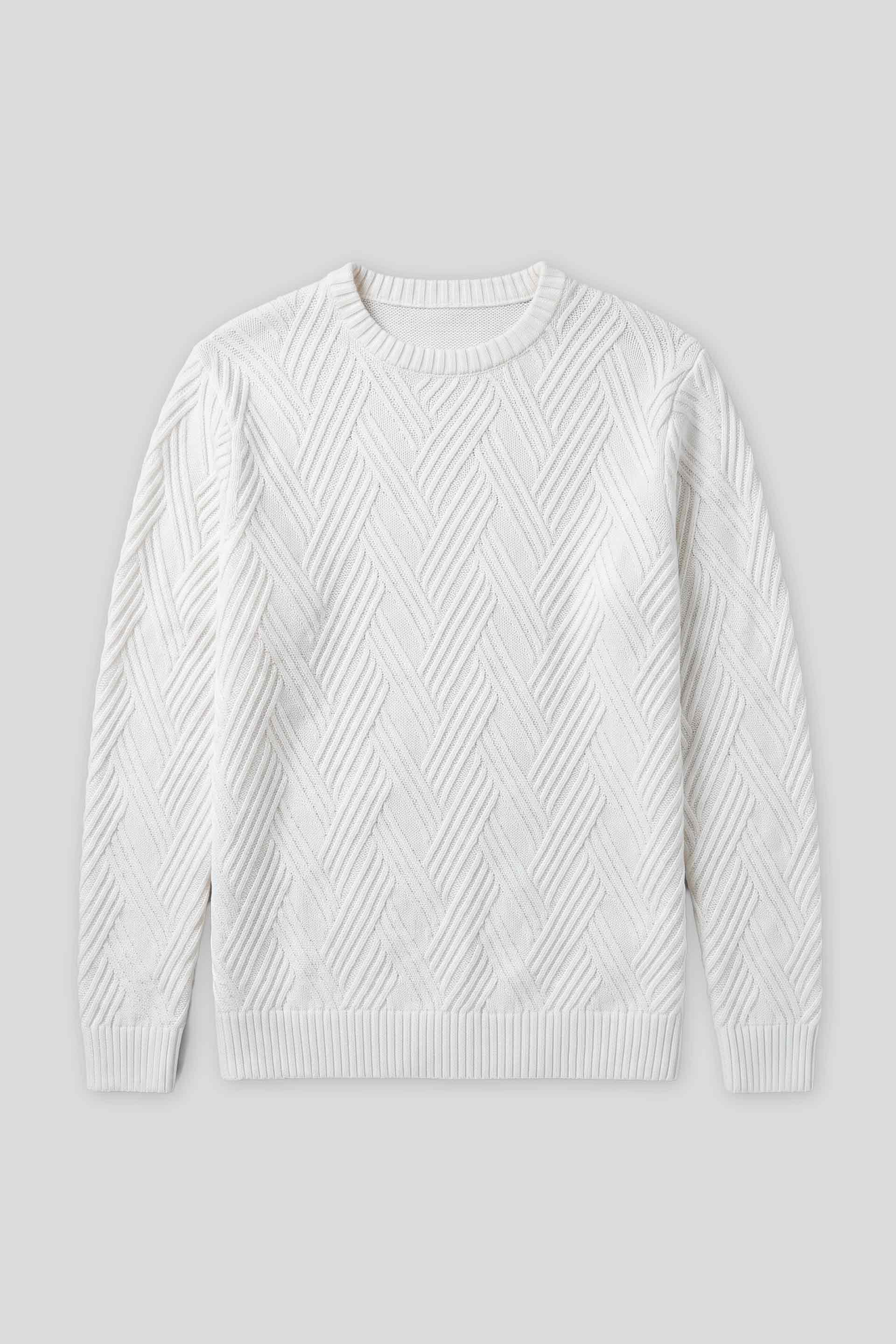 Maglia girocollo 100% cotone|Colore:Off white