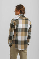 Camicia in flanella a quadri|Colore:Beige