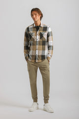 Camicia in flanella a quadri|Colore:Beige