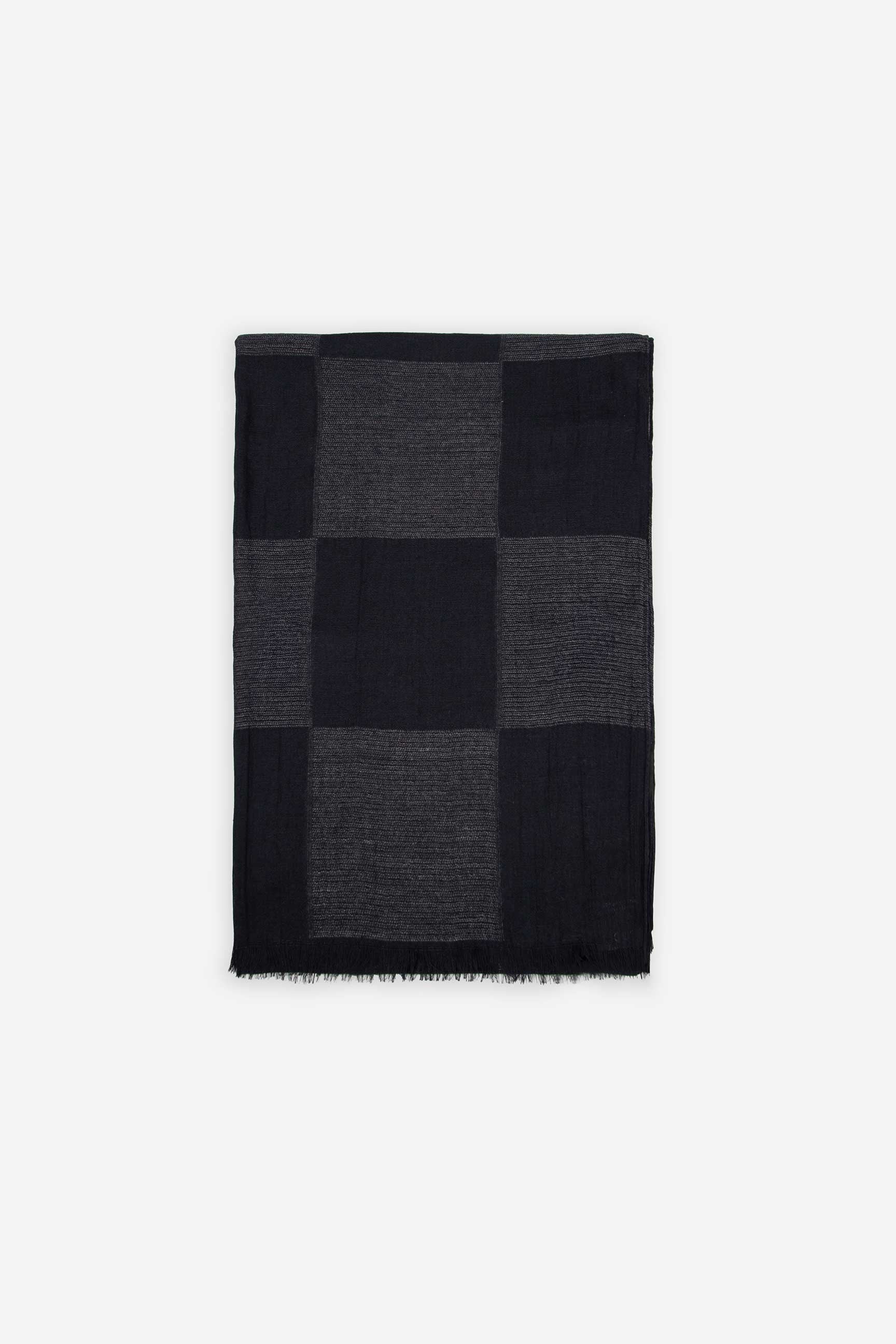 Pashmina a quadri|Colore:Nero