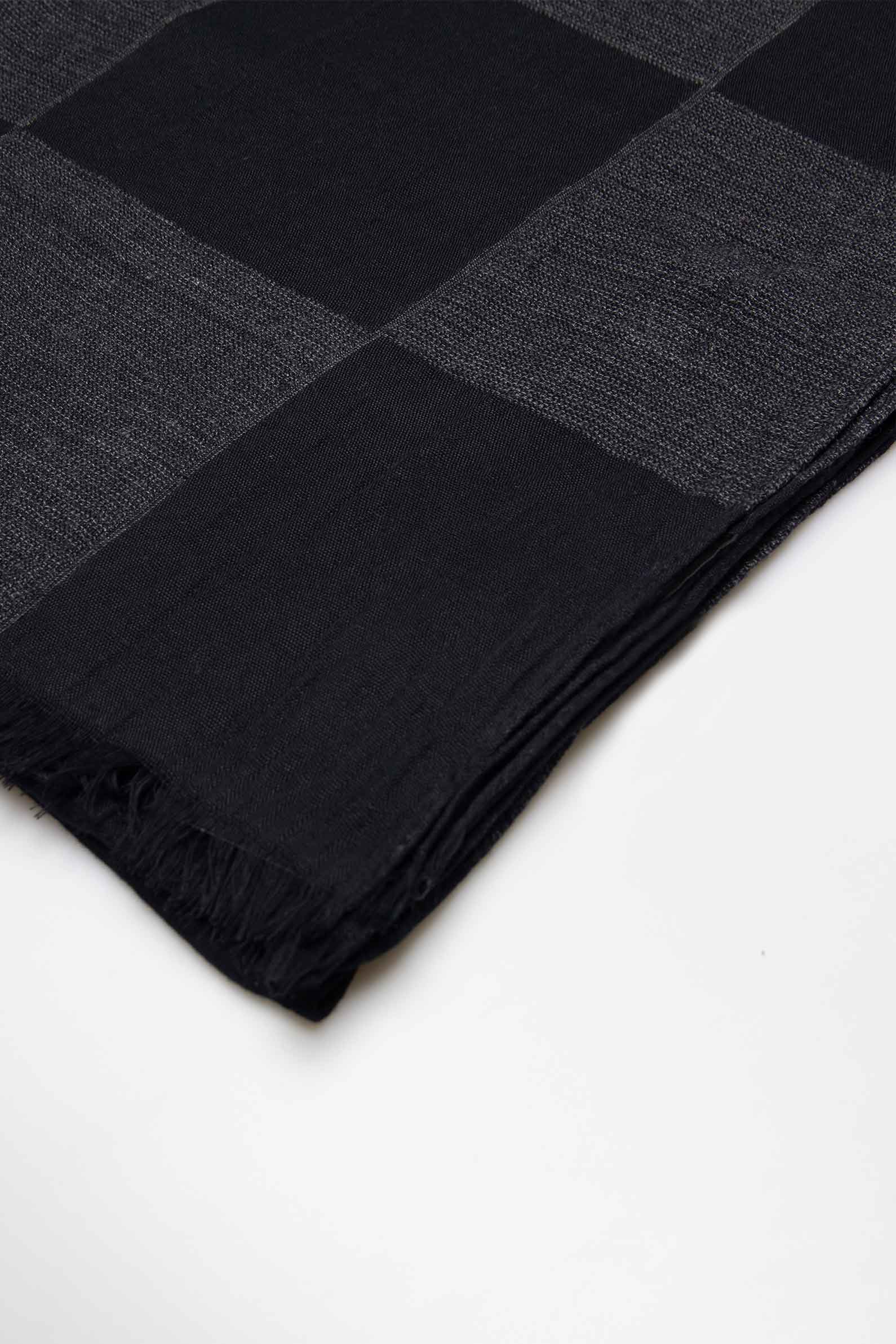 Pashmina a quadri|Colore:Nero