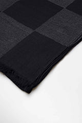 Pashmina a quadri|Colore:Nero