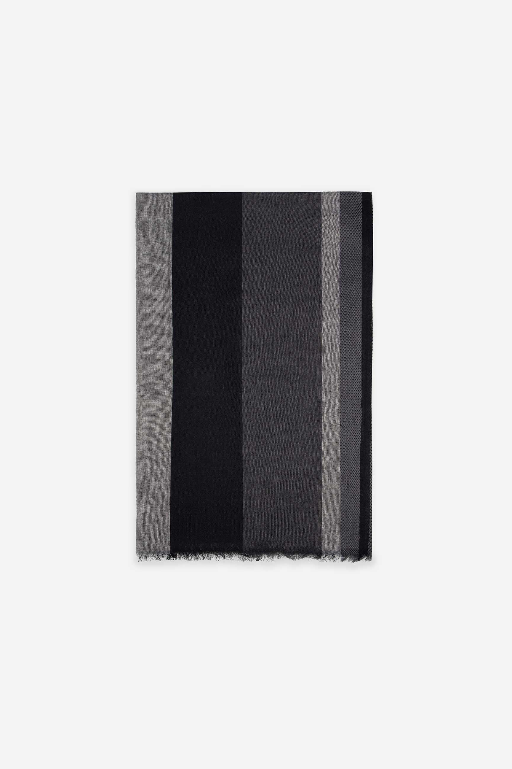 Pashmina a fasce|Colore:Nero