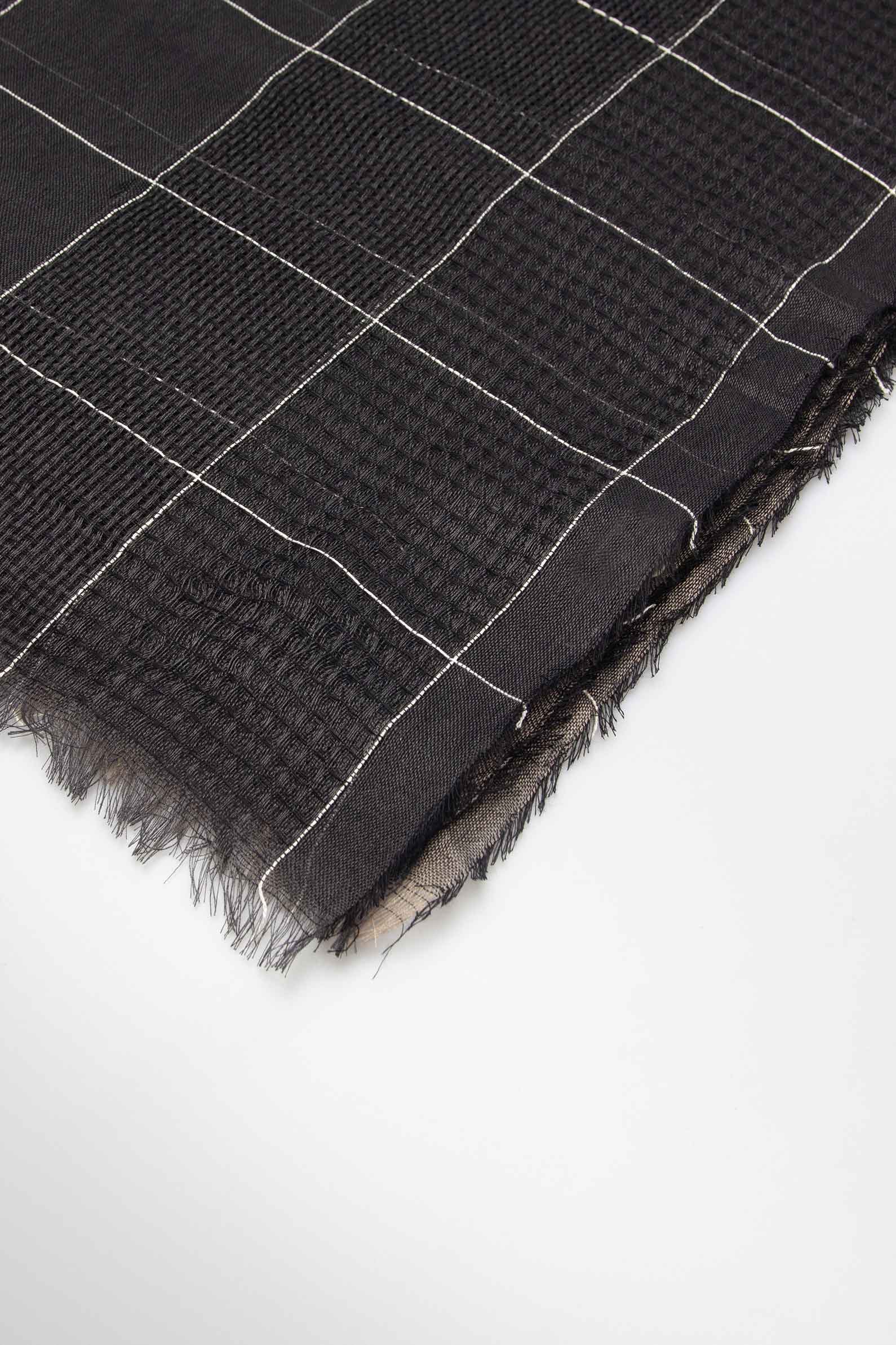 Pashmina a quadri|Colore:Nero