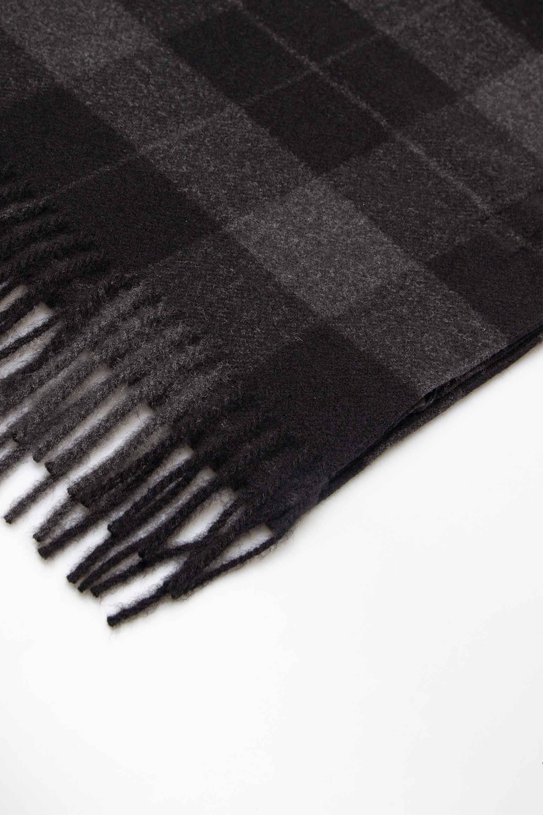 Sciarpa a quadri|Colore:Nero