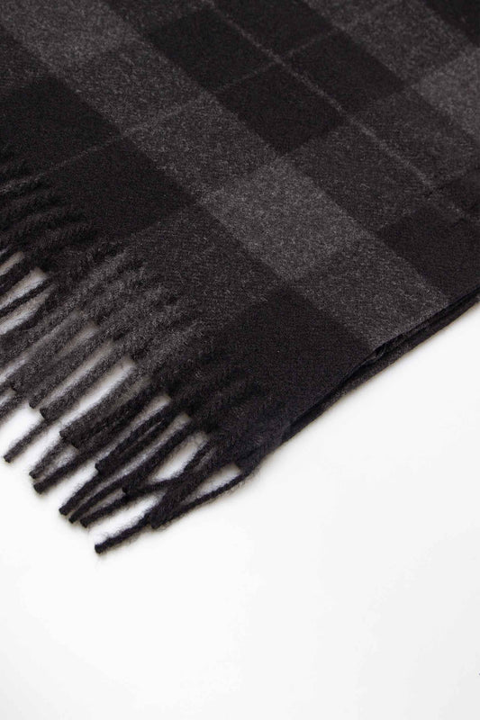Sciarpa a quadri|Colore:Nero