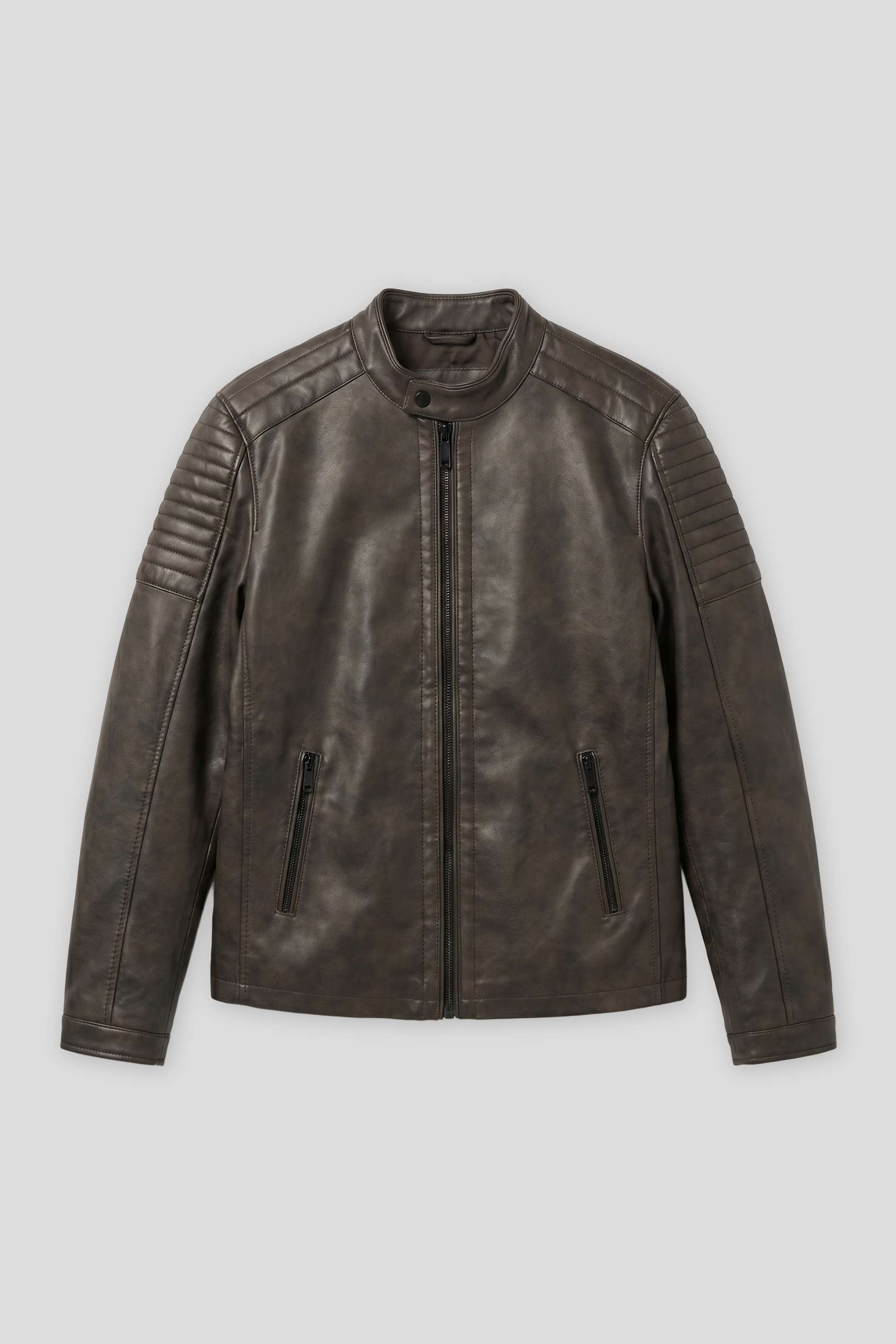 Giubbotto biker effetto pelle marmorizzato|Colore:Grigio