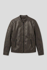Giubbotto biker effetto pelle marmorizzato|Colore:Grigio