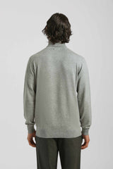 Maglia collo alto in misto viscosa|Colore:Grigio melange