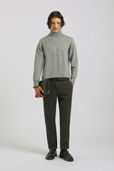 Maglia collo alto in misto viscosa|Colore:Grigio melange