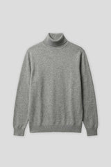 Maglia collo alto in misto viscosa|Colore:Grigio melange
