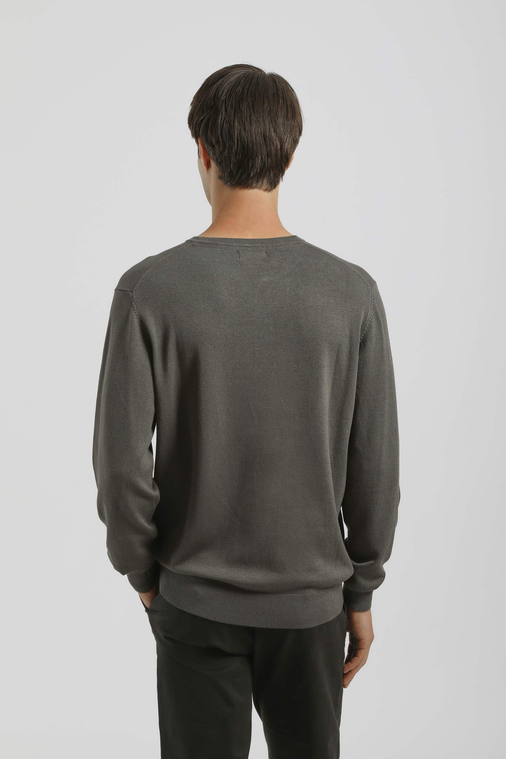 Maglia girocollo misto viscosa|Colore:Fango