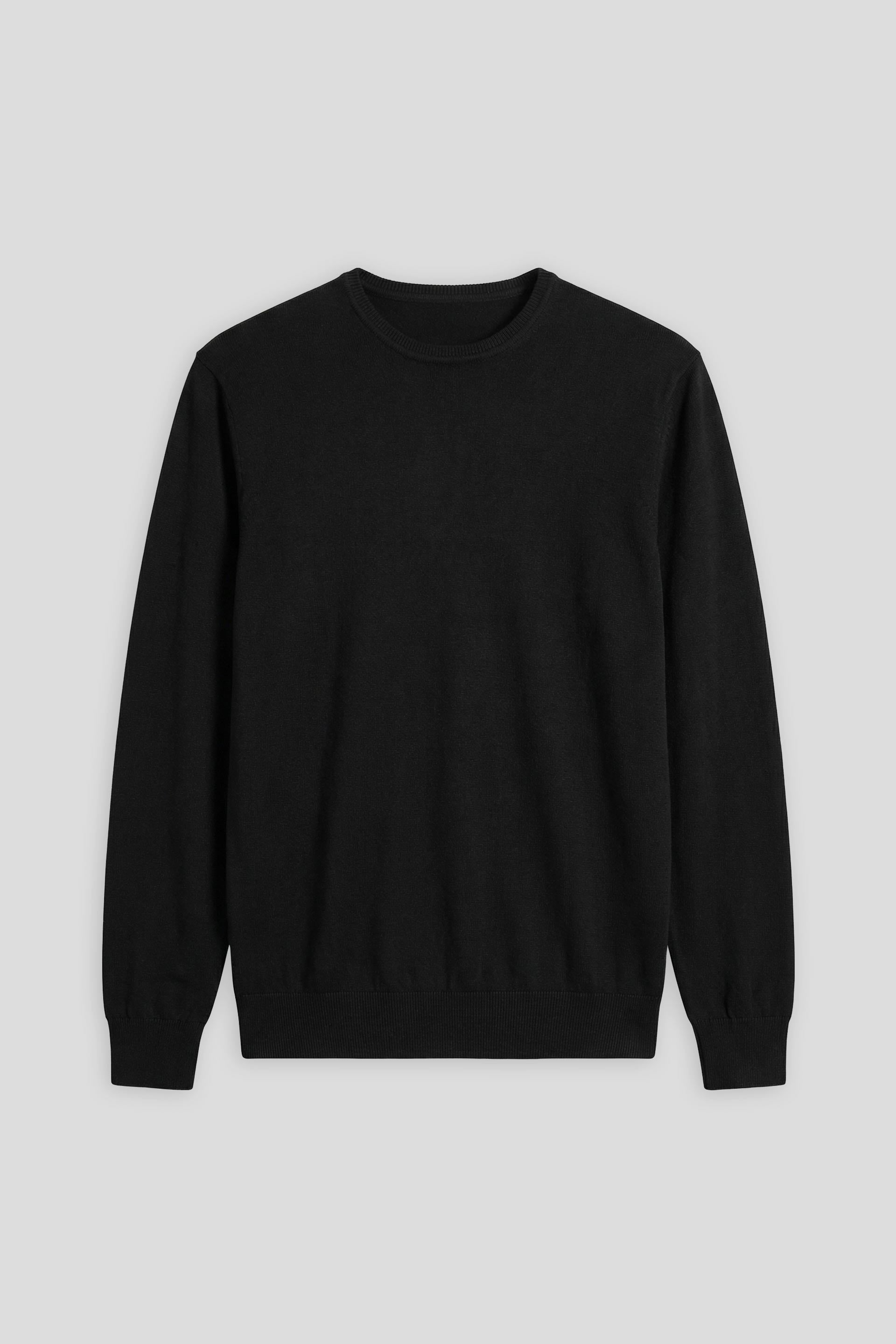 Maglia girocollo misto viscosa|Colore:Nero