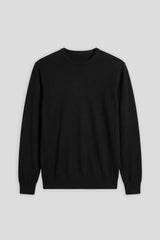 Maglia girocollo misto viscosa|Colore:Nero