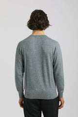 Maglia girocollo misto viscosa|Colore:Navy tw