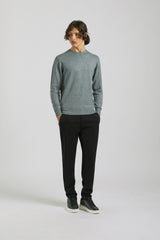 Maglia girocollo misto viscosa|Colore:Navy tw
