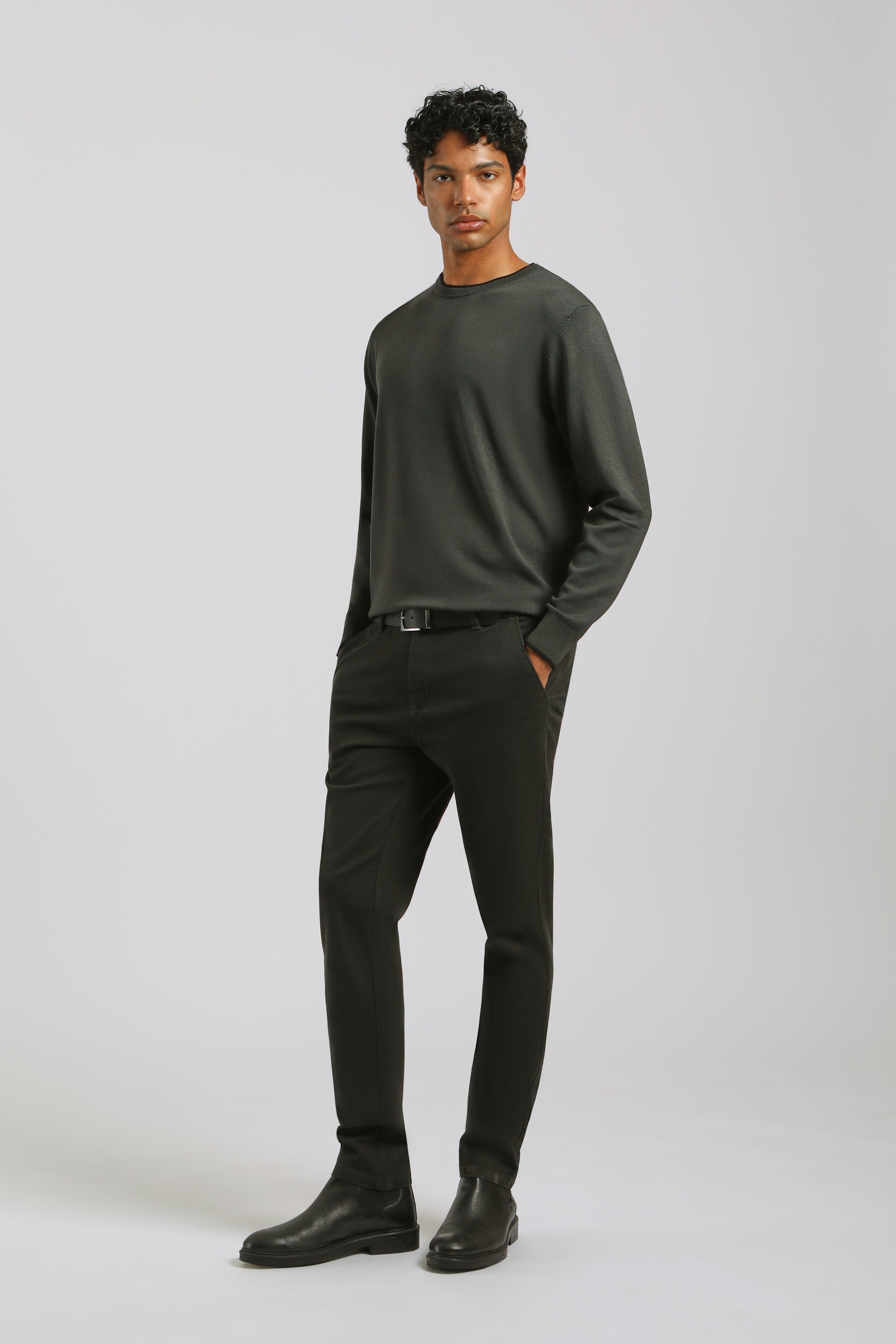 Maglia doppio collo basic|Colore:Grigio scuro